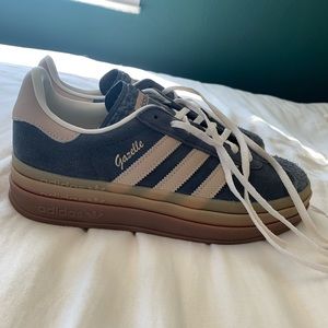 Adidas Gazelle Platform size 8 Women’s Grey Six /Magic Beige/Cream White